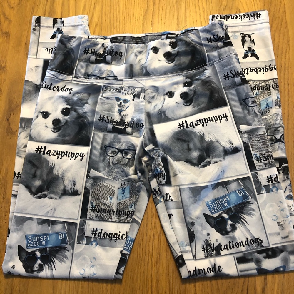 Justice girls leggings size 14 athletic fabric
